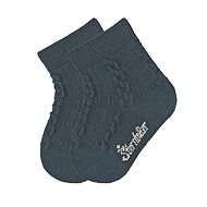 Sterntaler infant 2 pairs solid colour braid blue 8502010, 14 - Socks