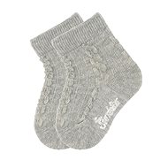 Sterntaler infant 2 pairs solid colour braid grey 8502010, 14 - Socks