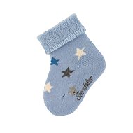 Sterntaler infant with cuff, stars, light blue 8301900, 18 - Socks