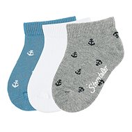 Sterntaler children's grey ankle boots, 3 pairs 8512021, 18 - Socks