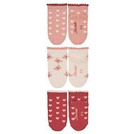 Sterntaler children's ankle boots, hearts, butterflies pink, cream, red 8512222, 18 - Socks