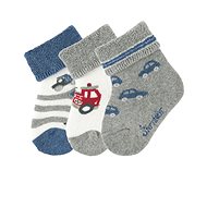 Sterntaler newborn 3 pairs car, grey 8401921 - Socks