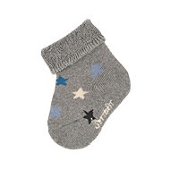 Sterntaler with cuff, stars, grey 8301900, 14 - Socks