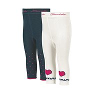 Leggings 2pack dark blue/cream heart 8762021, 92 - Baby Tights