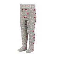Thermal terry winter tights grey, hearts 8722007, 80 - Baby Tights