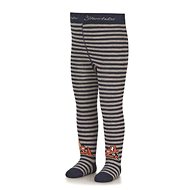 tights with pictures dark blue, stripes, digger 8702103 - Baby Tights