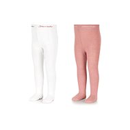 PURE Bamboo Tights 2 pairs, pink, white 8602210 - Baby Tights