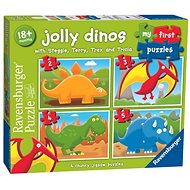 Moje první puzzle Veselí dinosauři 2/3/4/5 dílků  - Jigsaw Puzzle