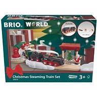 Karácsonyi vonat készlet elemes gőzmozdonnyal - Játékszett