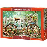 CASTORLAND Puzzle Bicycle with flower 500 pieces - Jigsaw Puzzle