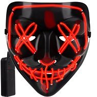 Malatec Desivá svietiaca maska čierno červená - Doplnok ku kostýmu