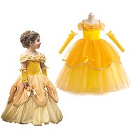 FunCo Children's costume Yellow princess with sleeves 110-122 M - Costume