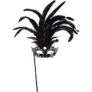 Widmann Škraboška s držátkem černá - Carnival Mask