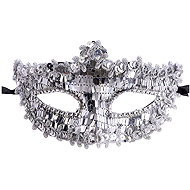 Carnival Toys Silver Sequined Scratcher - Carnival Mask