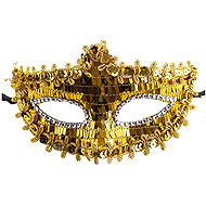 Carnival Toys Gold sequin scratcher - Carnival Mask