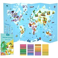 Mideer Map with Stickers - World - Kids Stickers