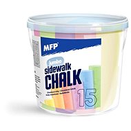 MFP Sidewalk chalks M round 15 pcs mix of colours - bucket - Chalk