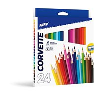 MFP Crayons MFP 24 pcs triangular with pencil sharpener - Coloured Pencils
