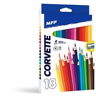 MFP Crayons MFP 18 pcs triangular with pencil sharpener - Coloured Pencils