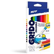 Crayons MFP 12 pcs rubber triangular with pencil sharpener - Coloured Pencils
