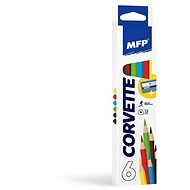 Crayons MFP 6 pcs triangular with pencil sharpener - Coloured Pencils