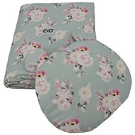EKO Stroller Set 2-Piece Bamboo Mint Garden 30x35cm, 65x75cm - Blanket