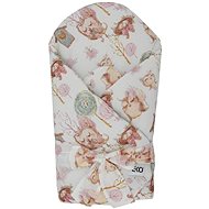 EKO Bamboo wrap with Owls Eko print 75x75cm - Swaddle Blanket