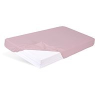 BABYMATEX Protective sheet with elastic Bamboo old pink 60x120 cm - Cot sheet