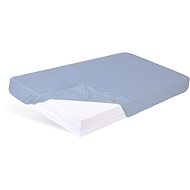 BABYMATEX Protective sheet with elastic Bamboo light blue 60x120 cm - Cot sheet