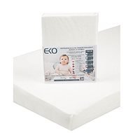 EKO Waterproof sheet with rubber jersey white 120x60 cm - Cot sheet