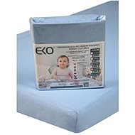 EKO Waterproof sheet with rubber jersey blue 120x60 cm - Cot sheet