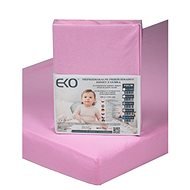 EKO dzsörzé gumis lepedő, vízhatlan, rózsaszín 120 x 60 cm - Kiságy lepedő