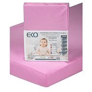 EKO Sheet with rubber jersey pink 120x60 cm - Cot sheet