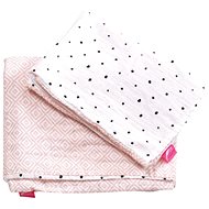 MOTHERHOOD Cotton Muslin Crib Sheets Pro-Washed Pink Squares 2-Piece - Children's Bedding