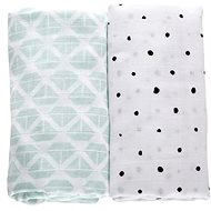 MOTHERHOOD Muslin blanket 2pcs Mint Boats 100x120 cm - Duvet 