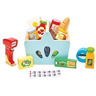 Le Toy Van Bevásárló kosár élelmiszerekkel és vonalkódolvasóval - Játék élelmiszer