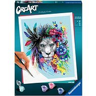 Ravensburger Creative & Art Toys 202249 CreArt Colourful Lion with Flowers - Painting by Numbers