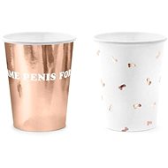 Cups same penis forever - rose gold - rose gold - bachelorette party-220ml-6pcs - Drinking Cup