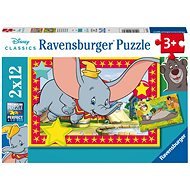 Ravensburger 055753 Disney: Rozprávkové zvieratká 2× 12 dielikov - Puzzle