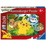 Ravensburger 056682 Pokémon - 2 x 24 Teile - Puzzle