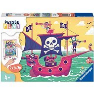 Ravensburger 055920 Puzzle & Play Piráti a zem na dohľad 2× 24 dielikov - Puzzle