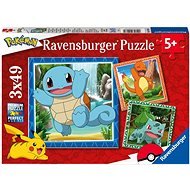 Ravensburger 055869 Vypusťte Pokémonov 3× x49 dielikov - Puzzle
