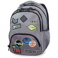 Coolpack School Backpack Bentley New badges grey - School Backpack