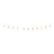 Garland just married - wedding - white - 15 x 155 cm - Garland