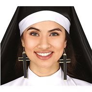 Earrings - cross - nun - 9 cm - 2 pcs - Costume Accessory
