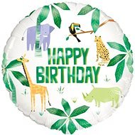 Balónik fóliový safari – happy birthday – narodeniny – 45 cm - Balóny