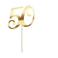 Cake decoration - 50 - birthday - happy birthday - gold - 20,5 cm - Cake Decoration