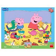 Dino Peppa Pig plays 12 board shapes puzzle - Jigsaw