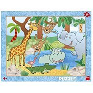 Dino Animals in the zoo 40 board puzzle - Jigsaw