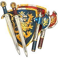 Liontouch Knight set for two, blue + red - Sword, shield, axe - Sword